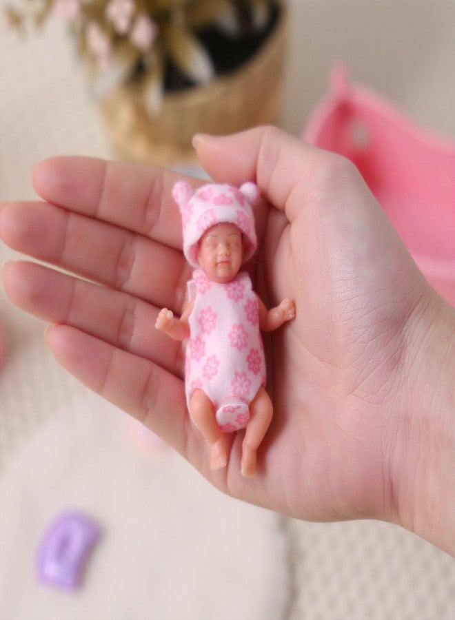 BABESIDE دمية طفل صغيرة من السيليكون من بابسايد، 3 بوصات، دمية طفل حديث الولادة واقعية من السيليكون، جسم كامل، دمية طفل حديث الولادة نائمة، دمية طفل صغيرة محمولة مع مجموعة ملحقات - Image 5